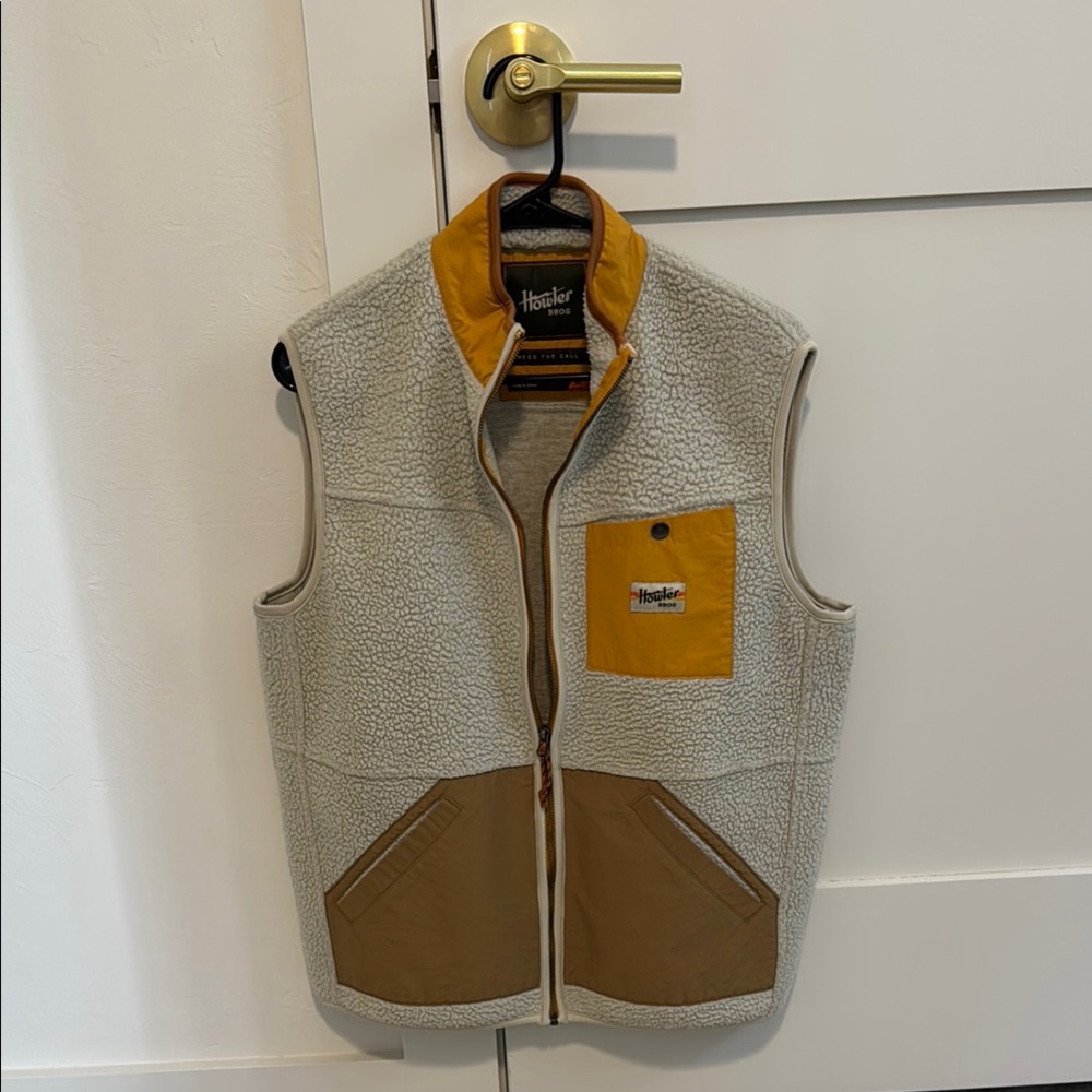 Howler brothers yellow brown Sherpa vest